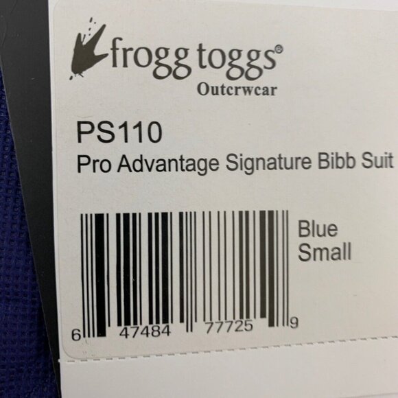 Frogg Toggs Outerwear Pro Advantage Signature Bibb Suit Blue Small PS110 - Picture 3 of 7